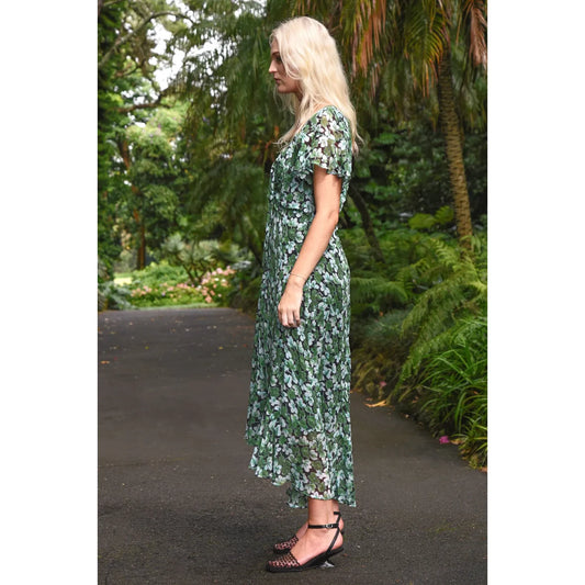 Curate It's a New Day Dress - Green Floral