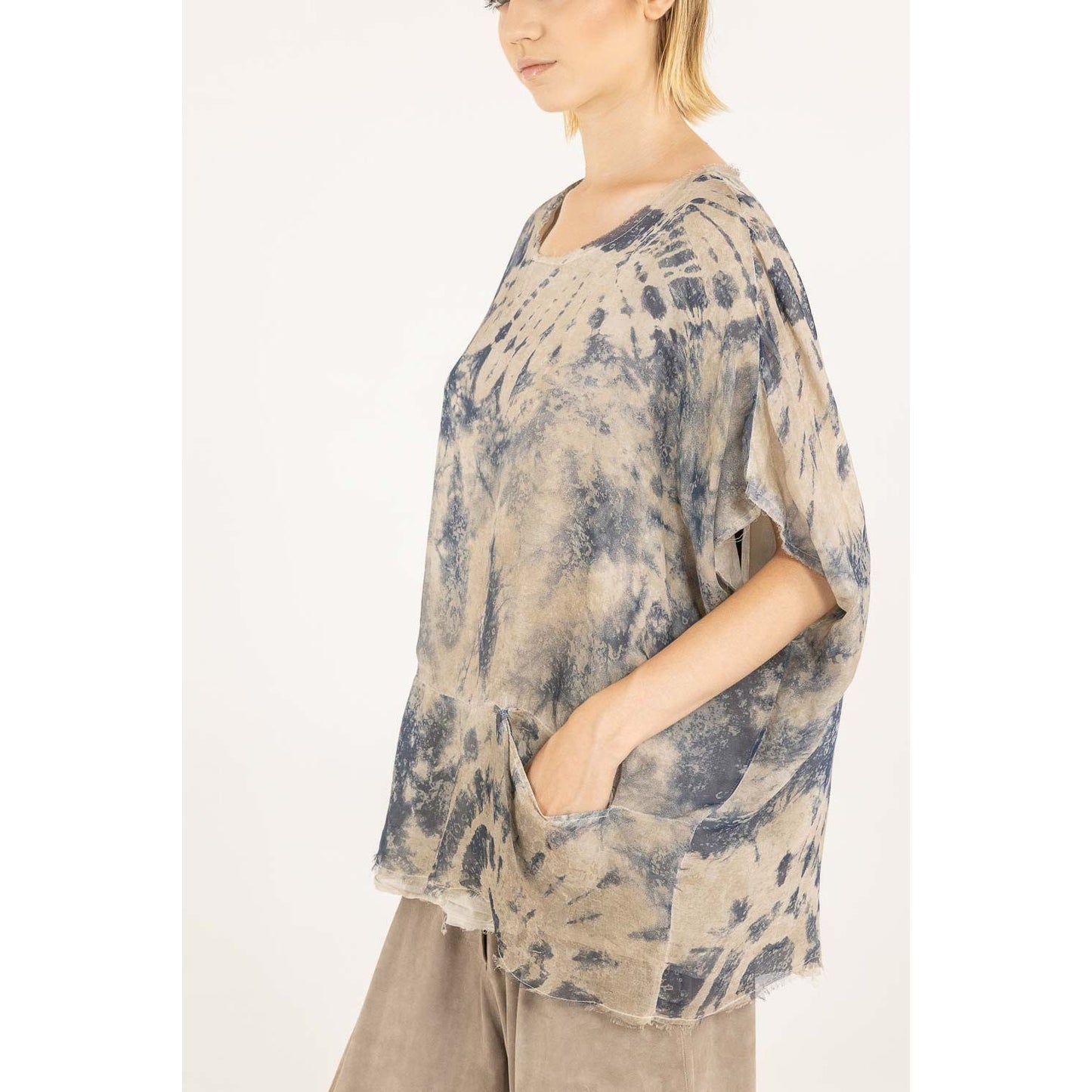 Sanctamuerte Top S277 - Sand Shell Print