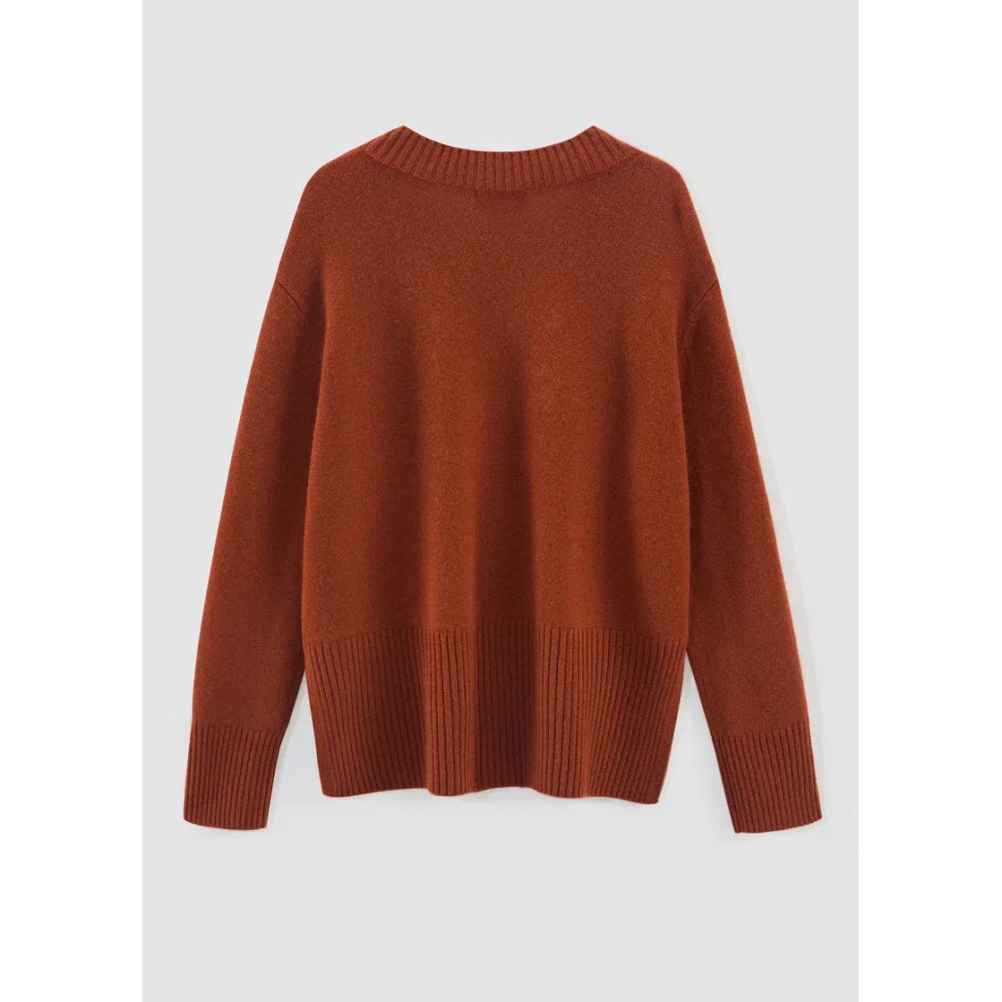 ALEGER Classics V Neck Jumper 374 - Caramel