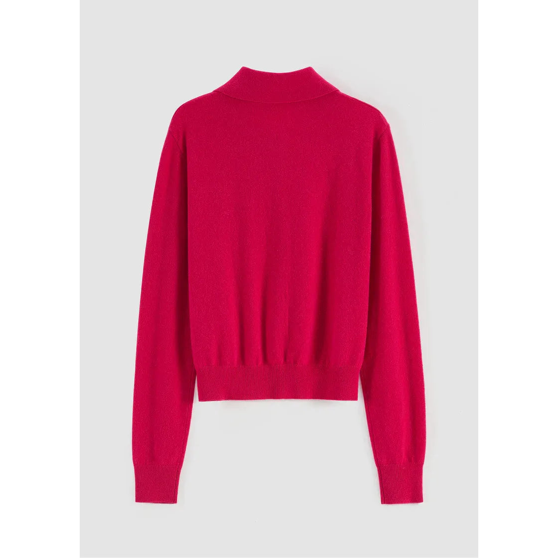 Aleger Cashmere Blend Collared Cardi 491 - Fushia