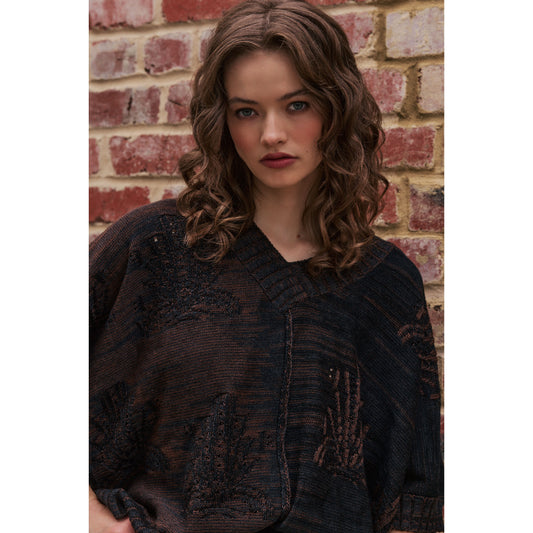 Vale and Ward Nadia Knit - Black/Brown