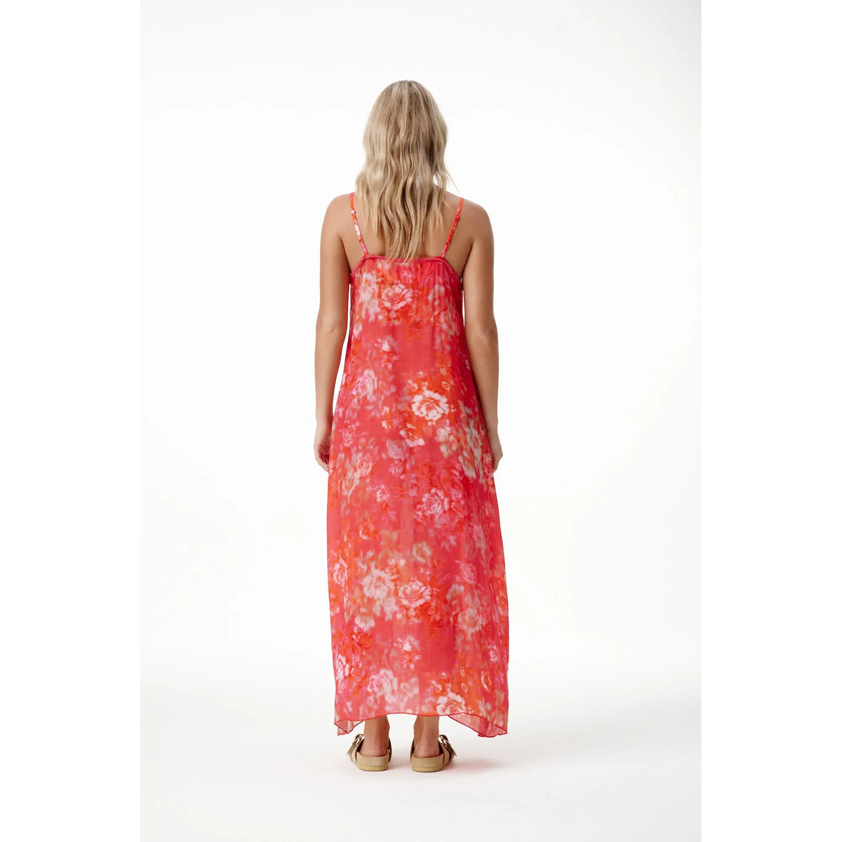 One Season Antoinette Viscose Slip Dress - Rose