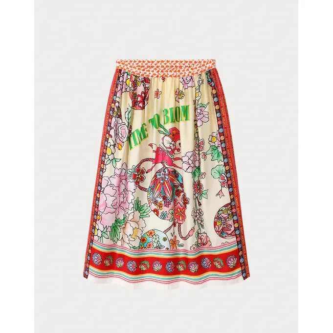 Me 369 Vanessa Midi Skirt - Cherry