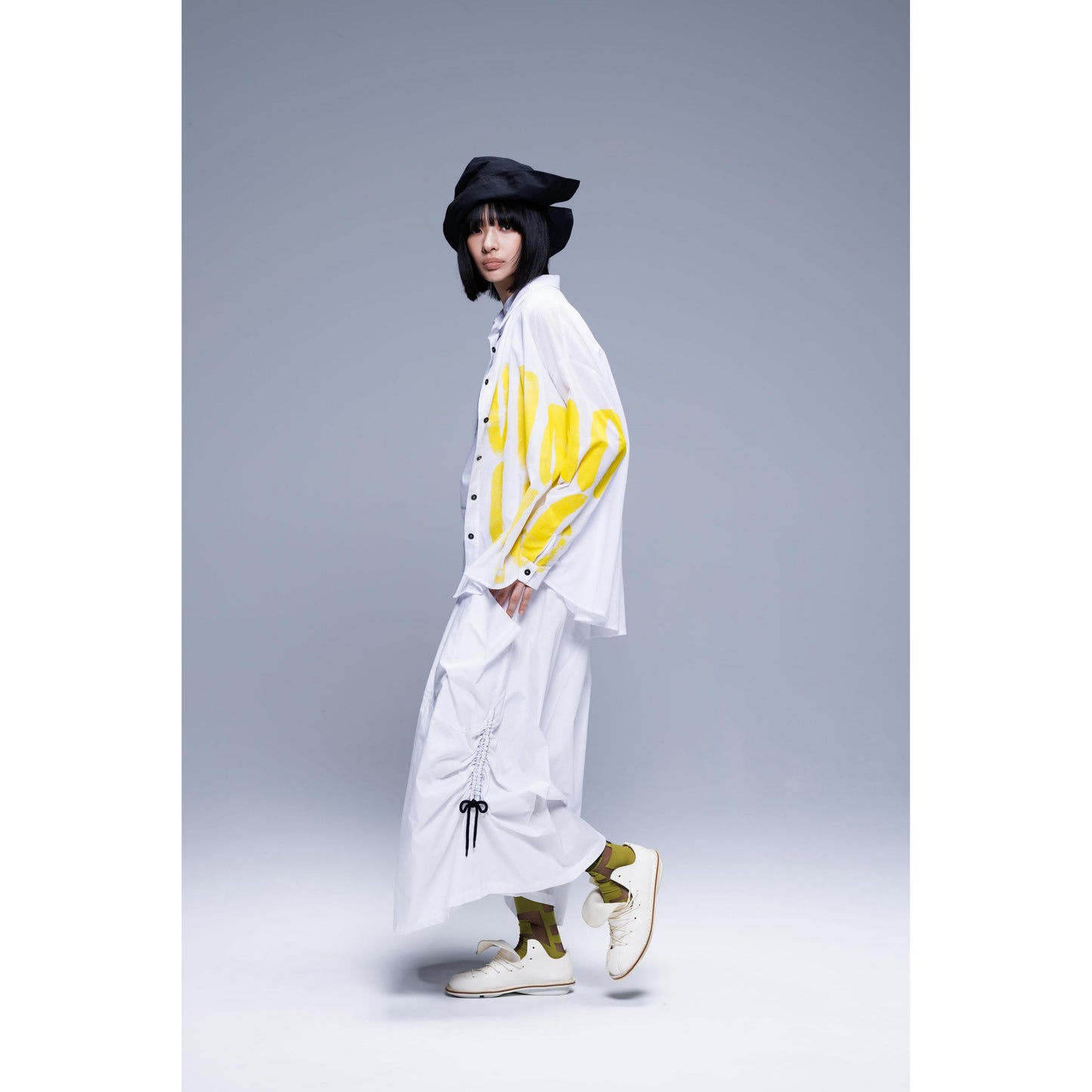 Moyuru Blouse 001 - White/Yellow