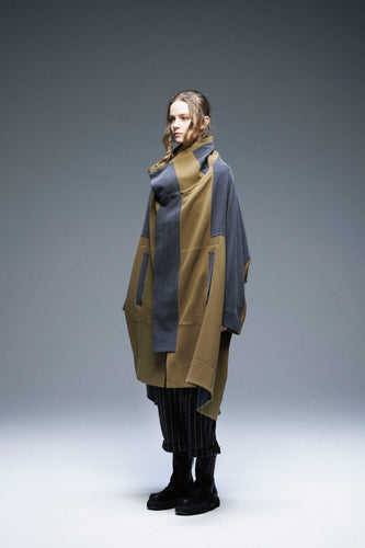 Moyuru Coat 616 - Khaki/Grey
