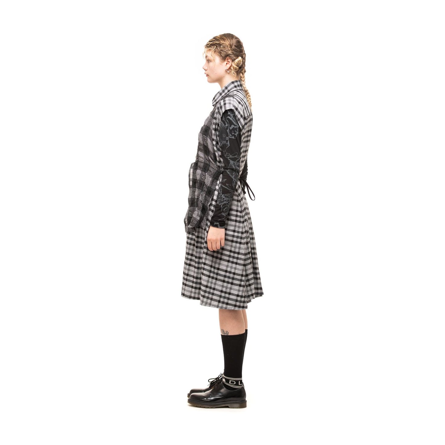 Nom*D Check It Out Shirt Dress - Black