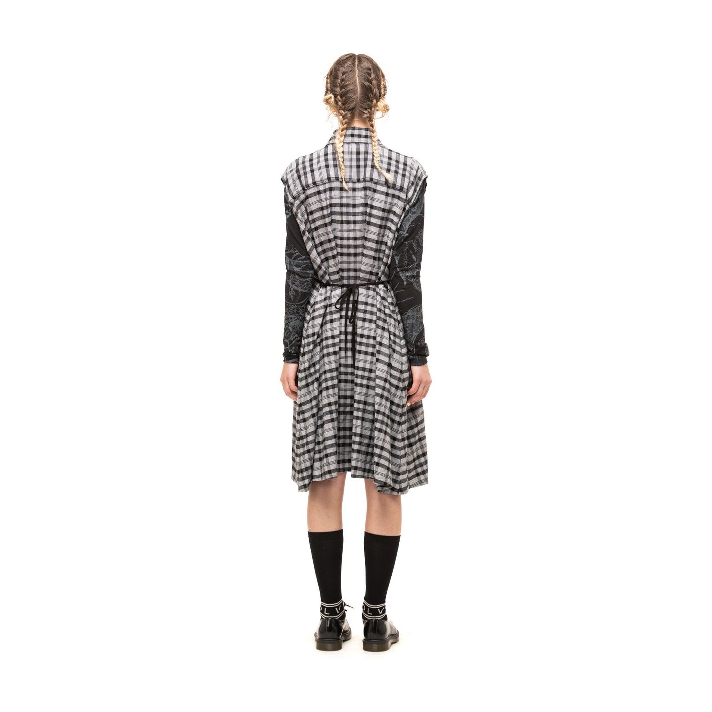 Nom*D Check It Out Shirt Dress - Black