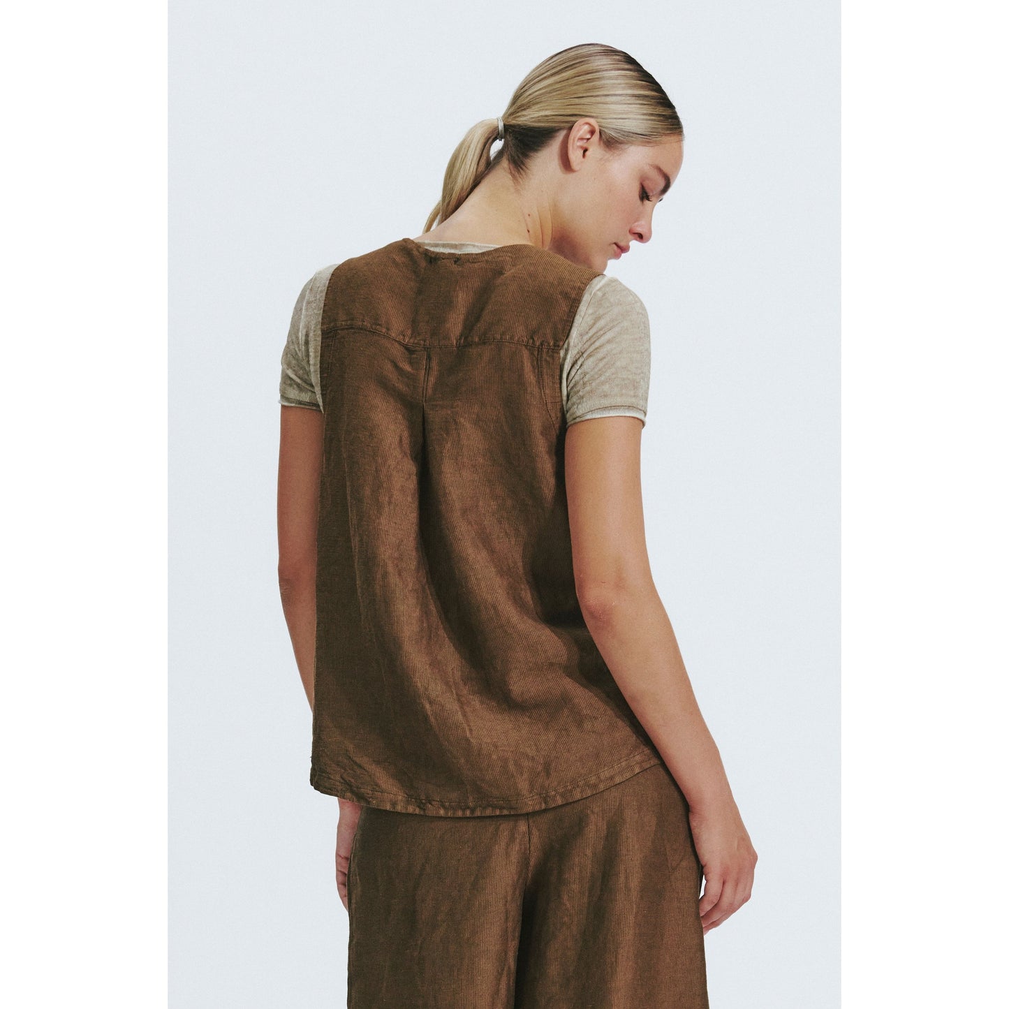 Transit Linen/Cotton Gilet B113