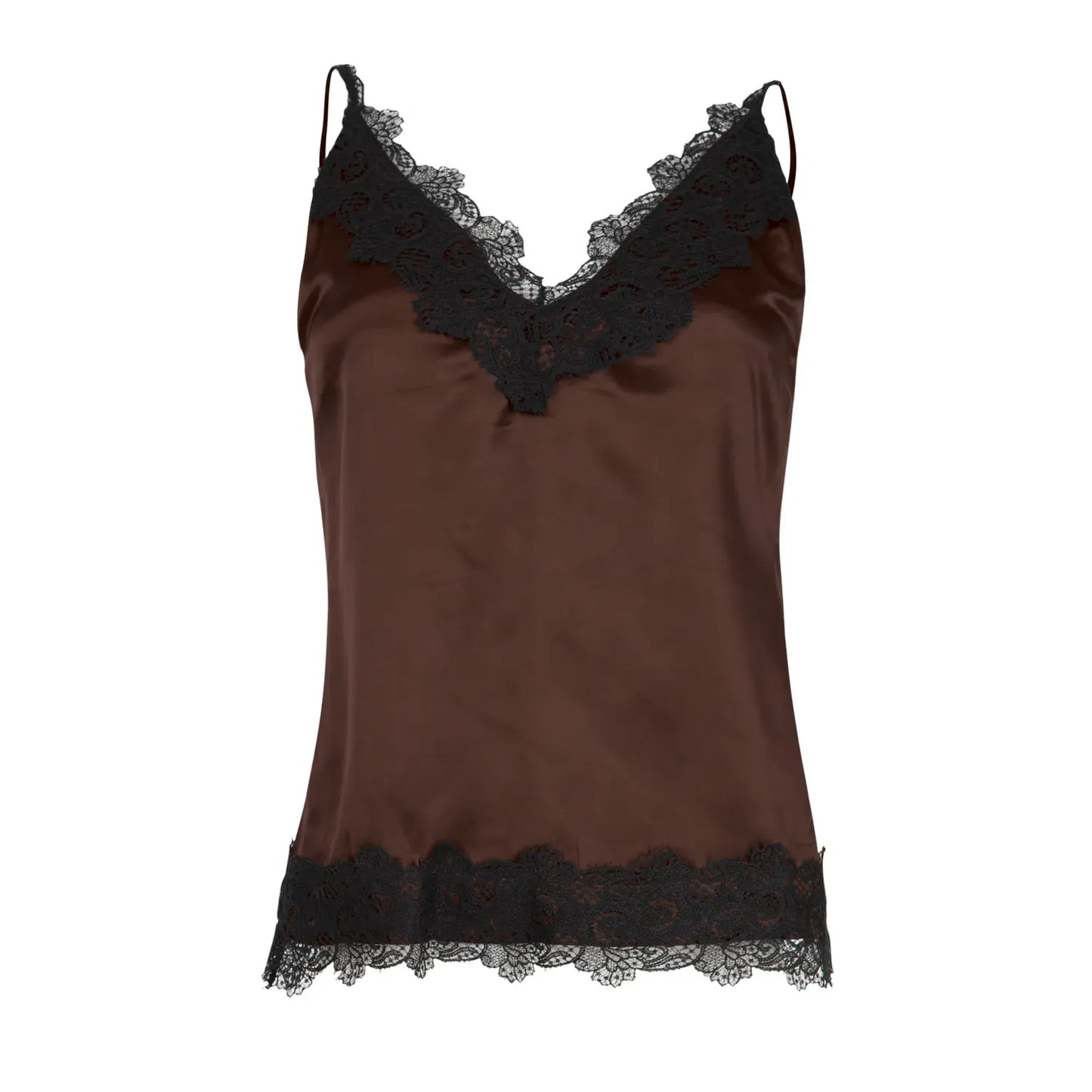 Cooper Treble Lace Camisole - Chocolate
