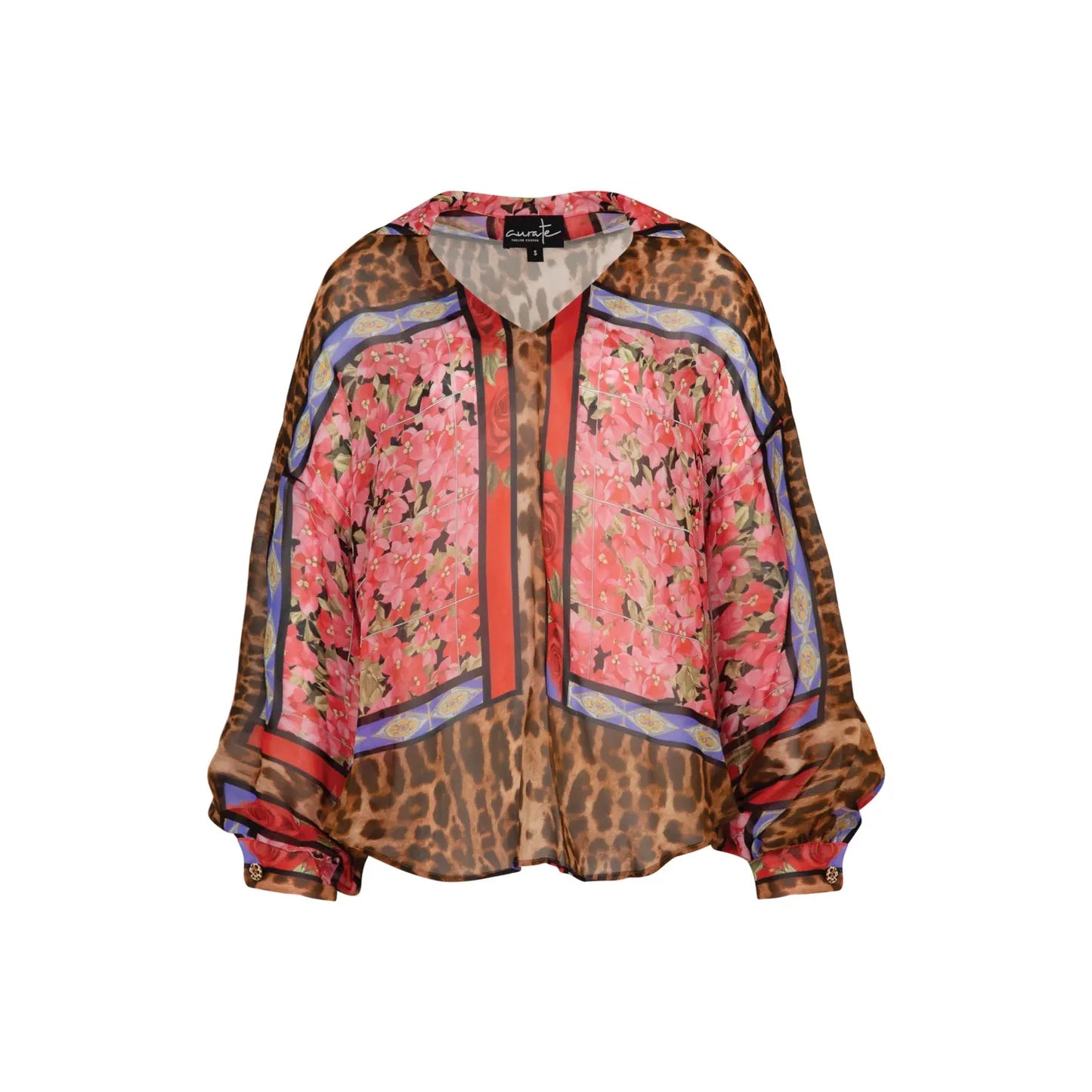 Curate A Fresh Take Blouse - Leopard Rose
