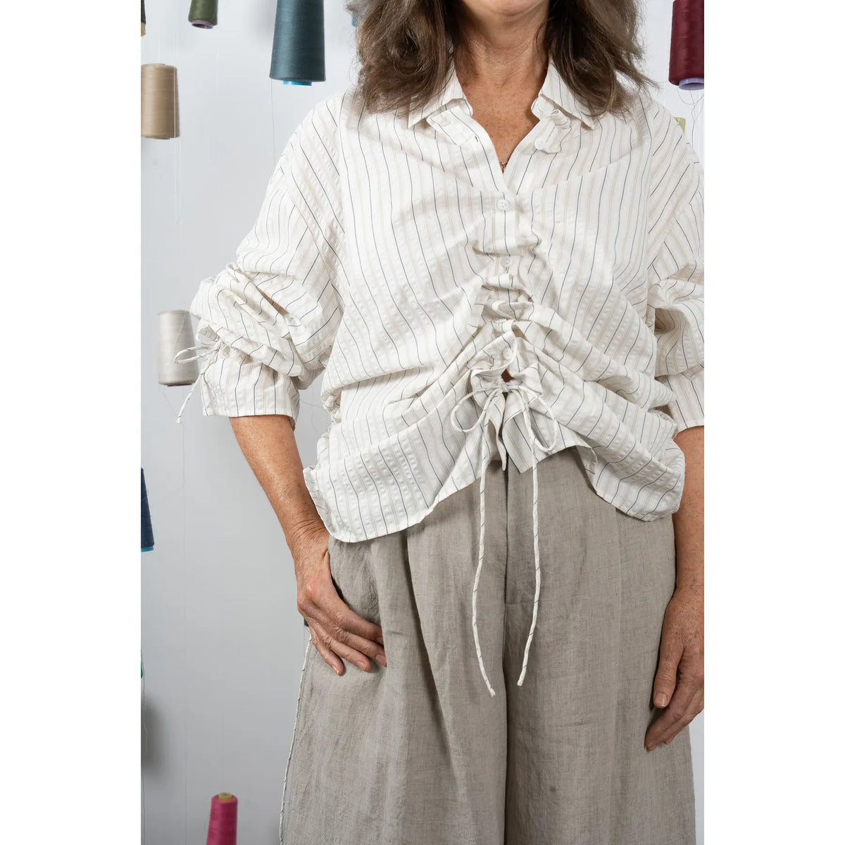 M.A Dainty Mount Shirt - Cream Stripe
