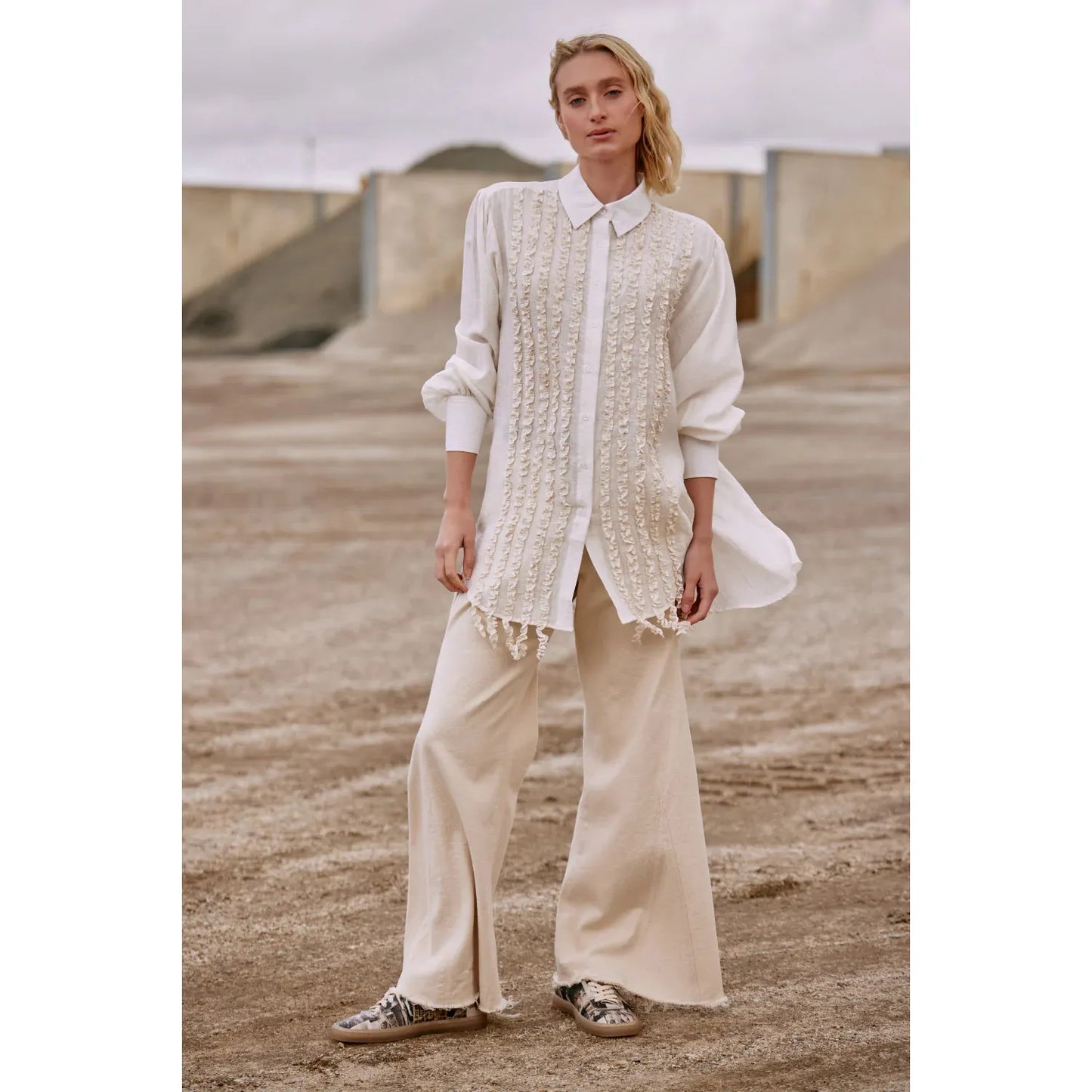 M.A Dainty Fedora Jeans - Cream