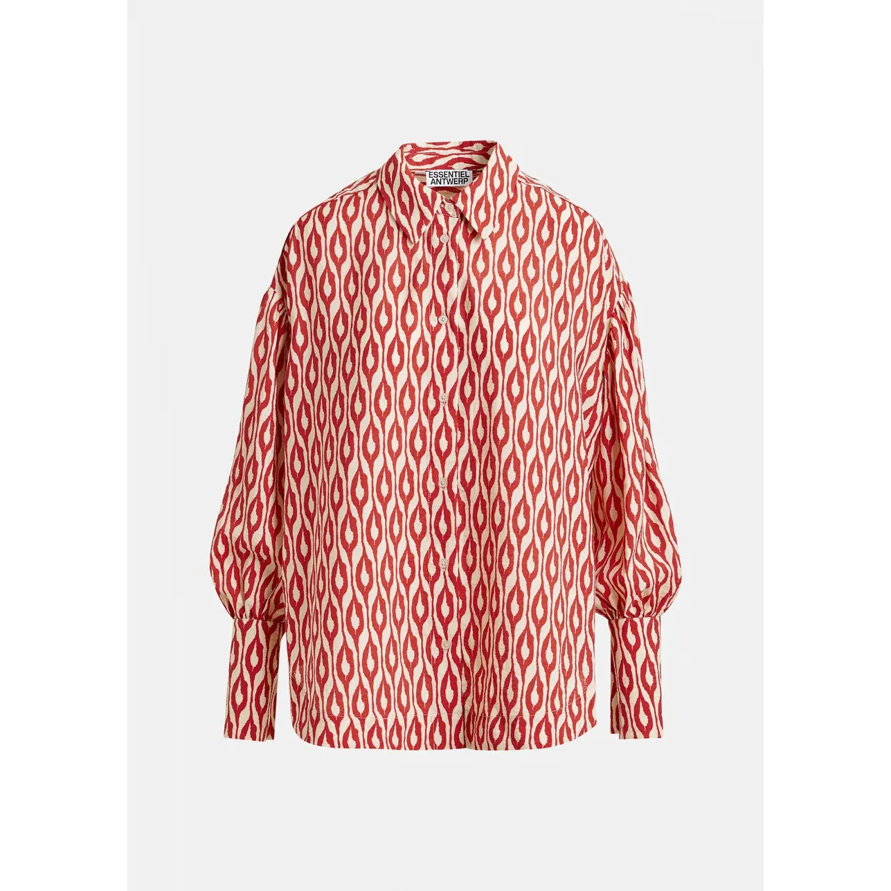 Essentiel Antwerp Ihedford Printed Shirt - Red Opal