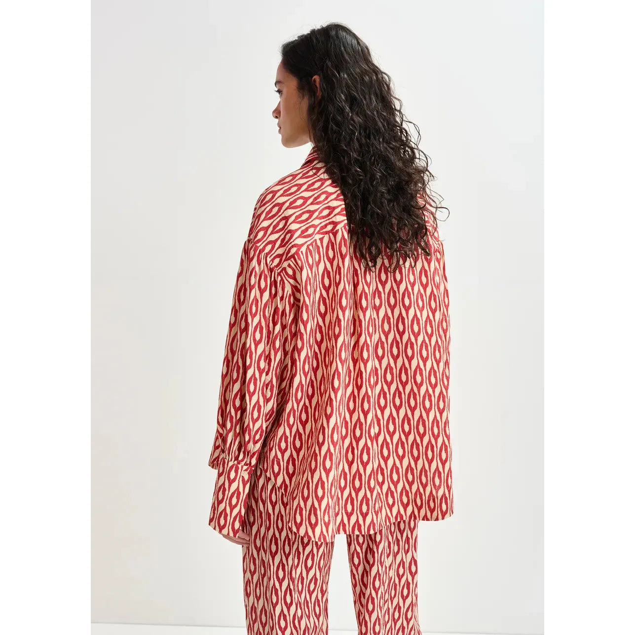 Essentiel Antwerp Ihedford Printed Shirt - Red Opal
