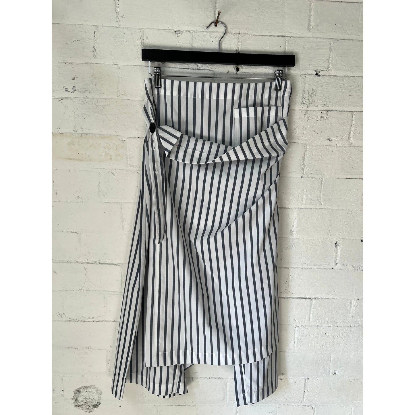 Moyuru Pants 651 - White/Grey Stripe
