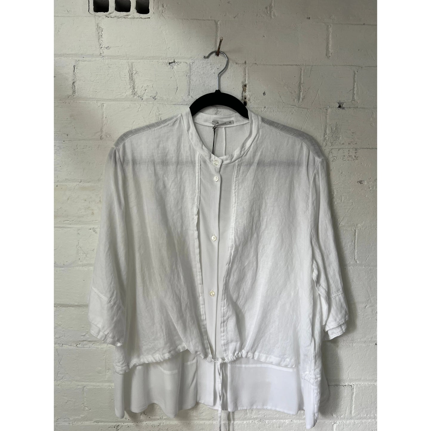 Transit Linen Layered Shirt Jacket E143
