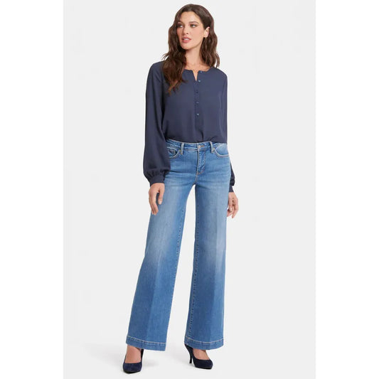 NYDJ Teresa Wide Leg Jeans - Water Canyon