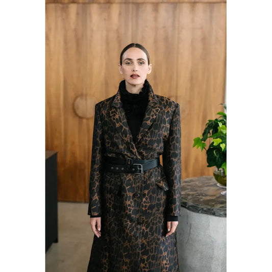 M.A Dainty Bellhop Coat - Leopard