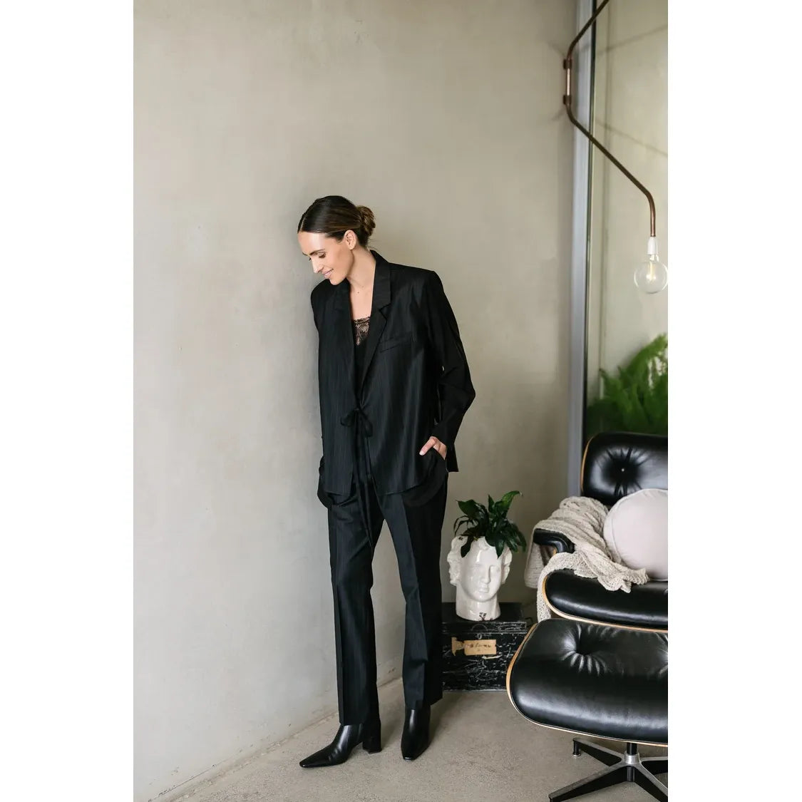 M.A Dainty Hopscotch Jacket - Black Stripe
