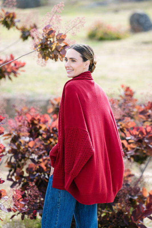 M.A Dainty Sparks Cardigan - Crimson