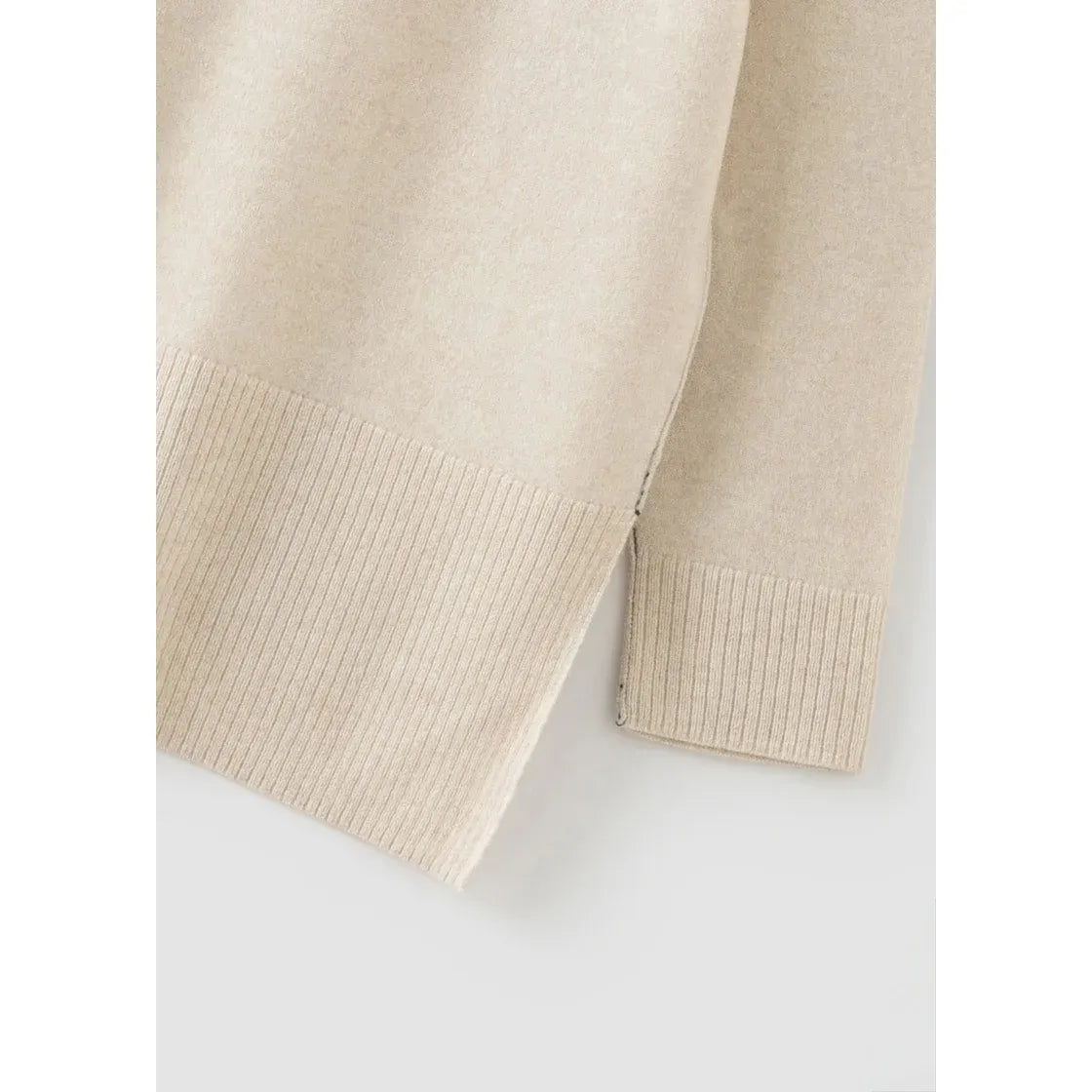 ALEGER Cashmere Oversized Long Line Crew 284 - Pearl Shell