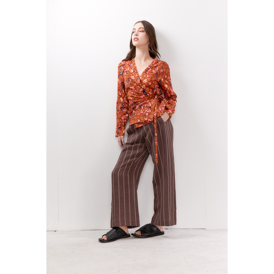 Vale and Ward Connor Pant - Mocha Stripe