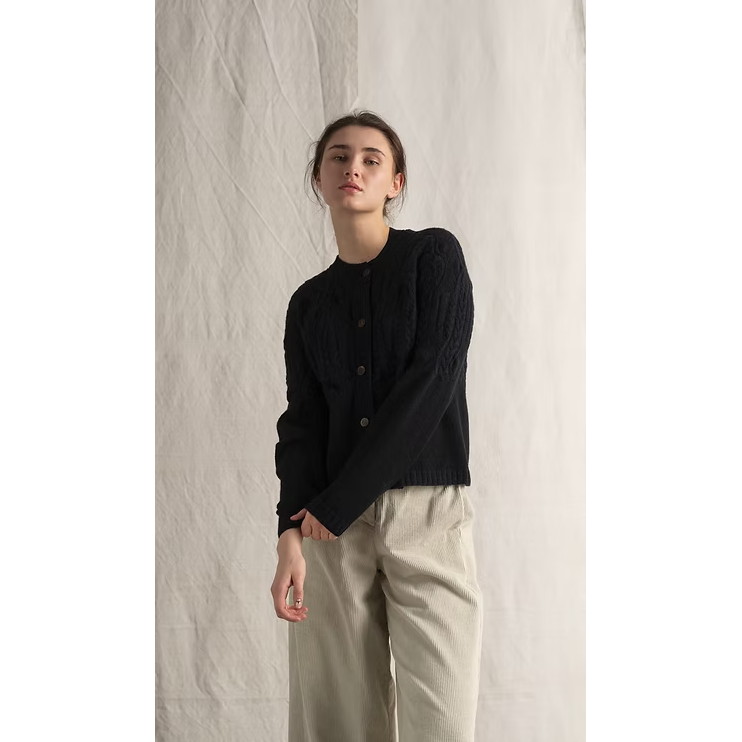 Hannoh + Wessel Karlotta Cardigan 405 - Black/Navy