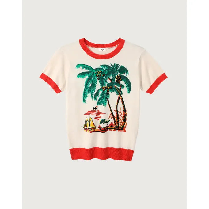 Me 369 Nora Cotton Shirt - Palm Tree
