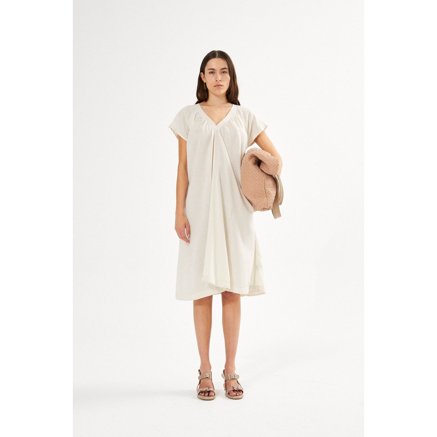 Rabens Saloner Divine Dress - Sandstone