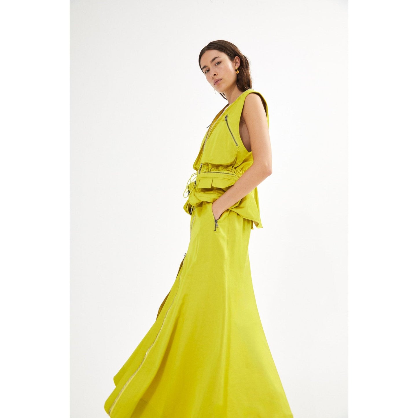 Rabens Saloner Palina Vest - Acid Yellow