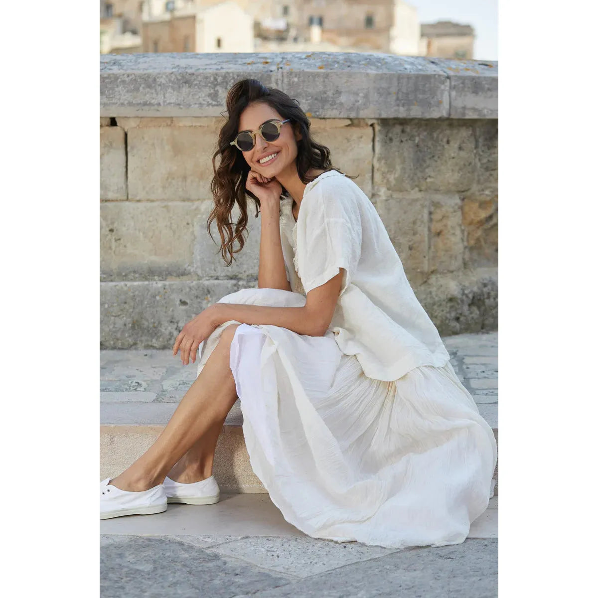 Meg By Design Amelie Tutu Long Dress - Cream