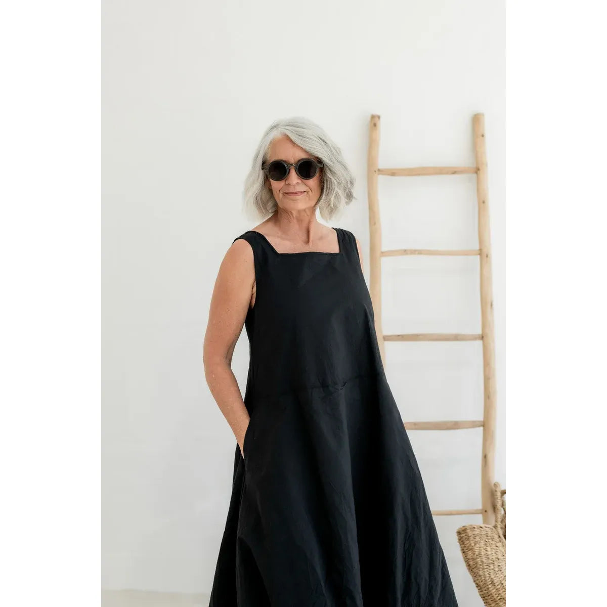 Meg By Design Fitzroy Cotton Maxi Dress - Black