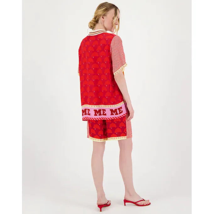 Me 369 Lilian Knit Collar Shirt - Lucky Me