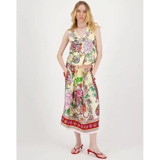 Me 369 Vanessa Midi Skirt - Cherry