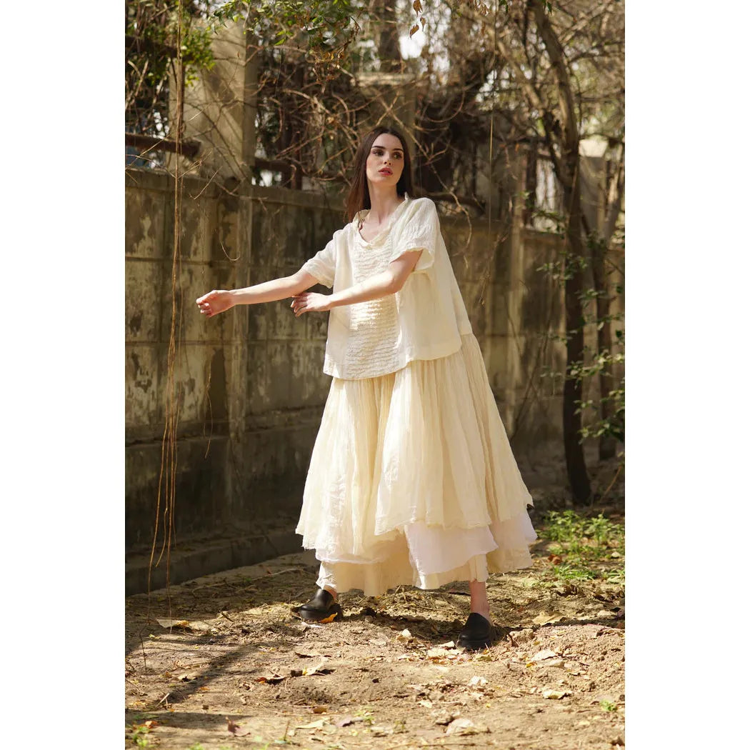 Meg By Design Amelie Tutu Long Dress - Cream