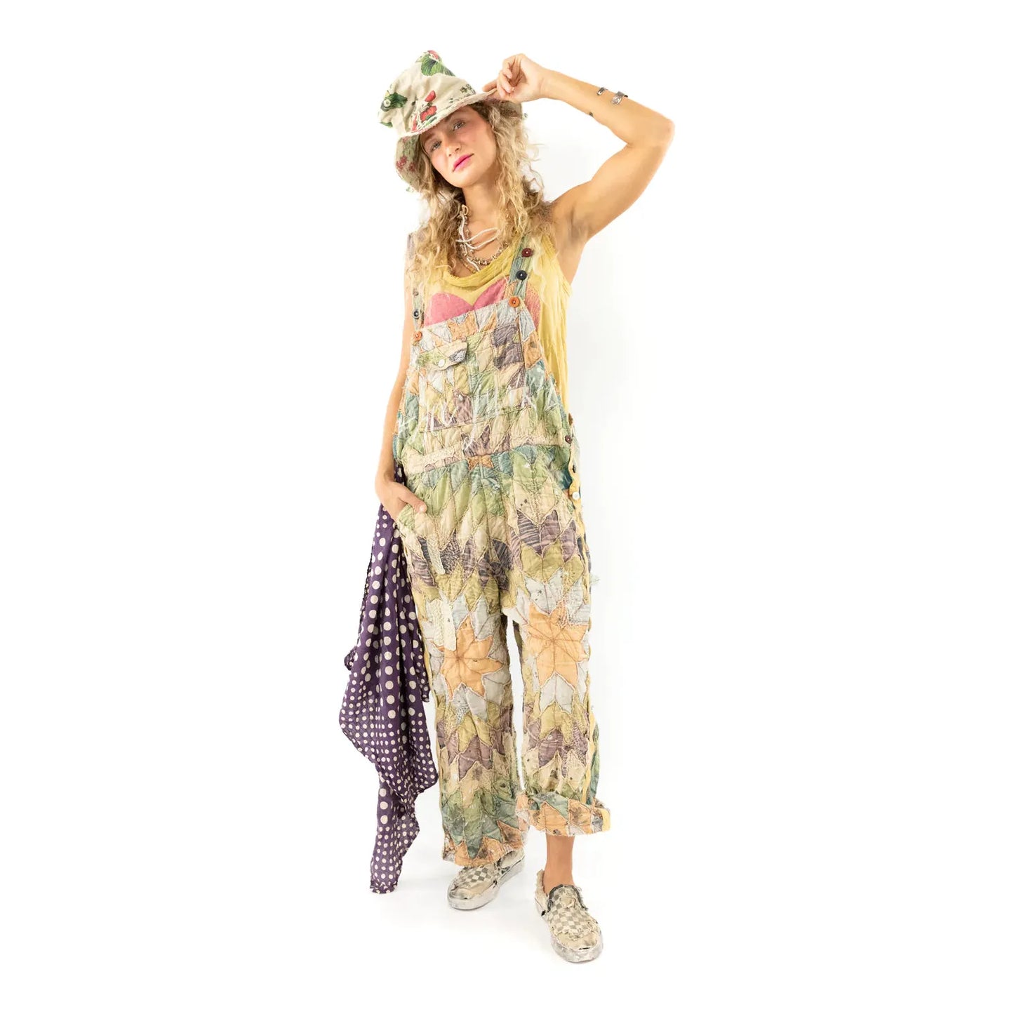 Magnolia Pearl Quiltwork Peace Junkie Overall 052