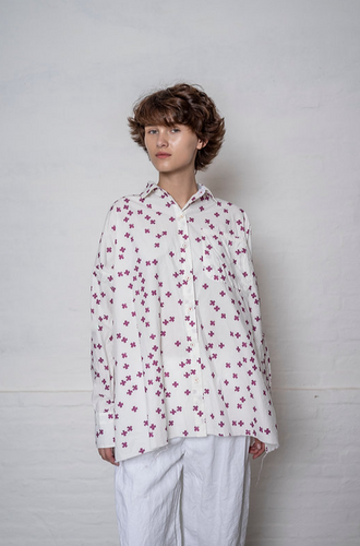 Hannoh + Wessel Clarence Shirt - Berry Cross