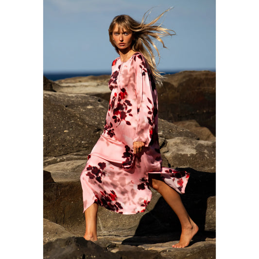 One Season Liew Maxi Haze Dress - Blush