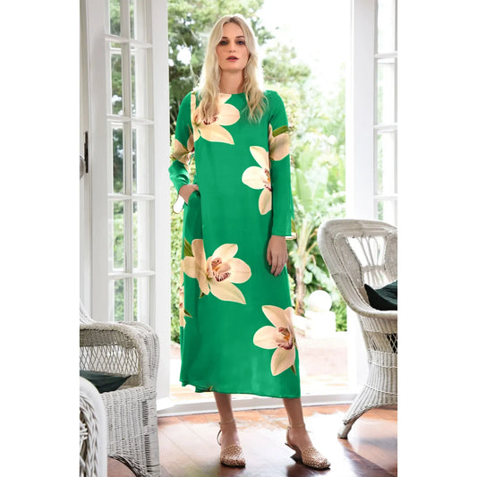Curate Charge It to My Room Dress - Green Orchid