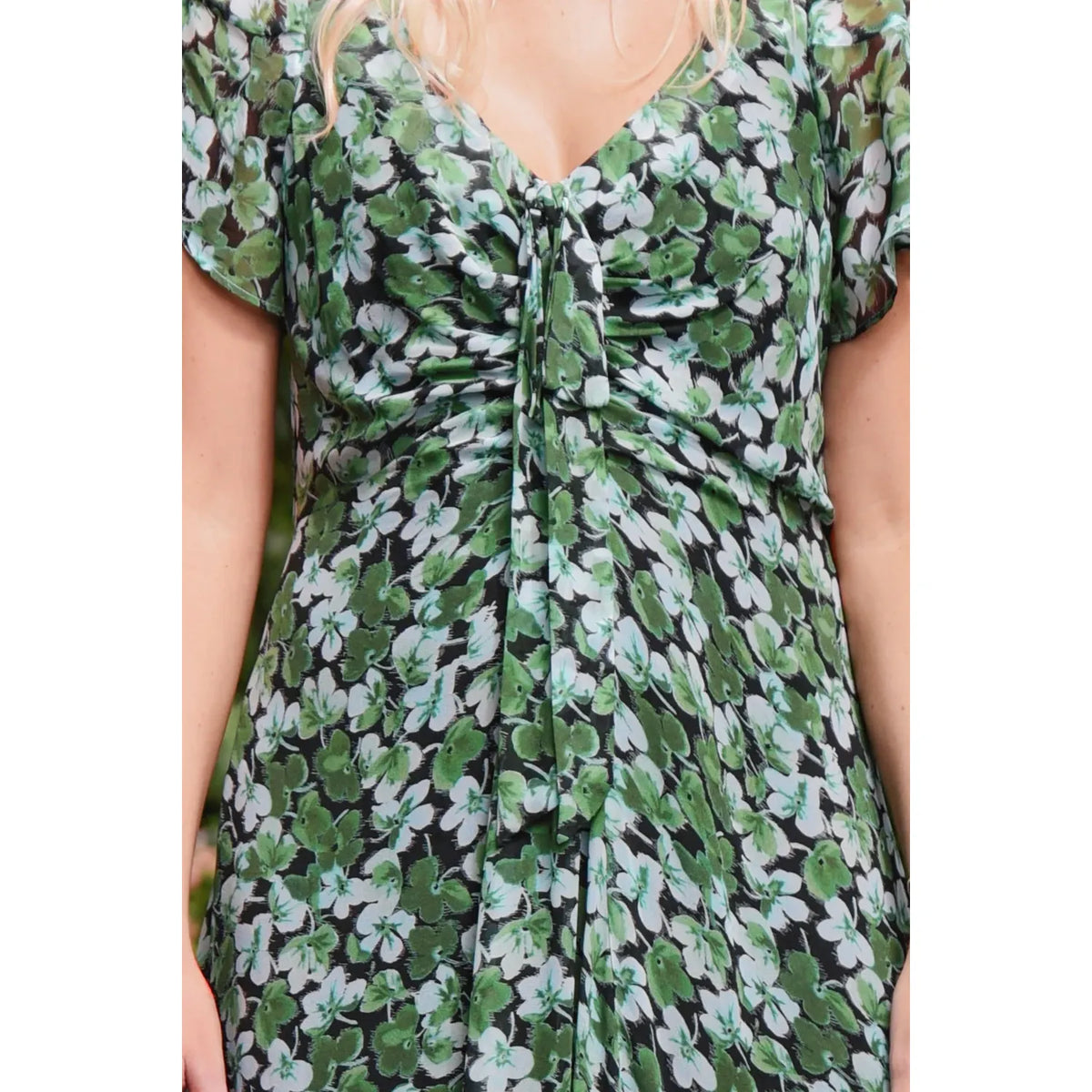 Curate It's a New Day Dress - Green Floral