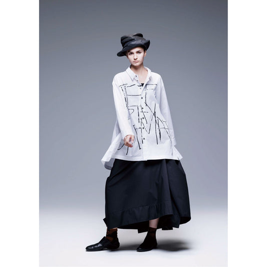 Moyuru Blouse 454 - White/Black