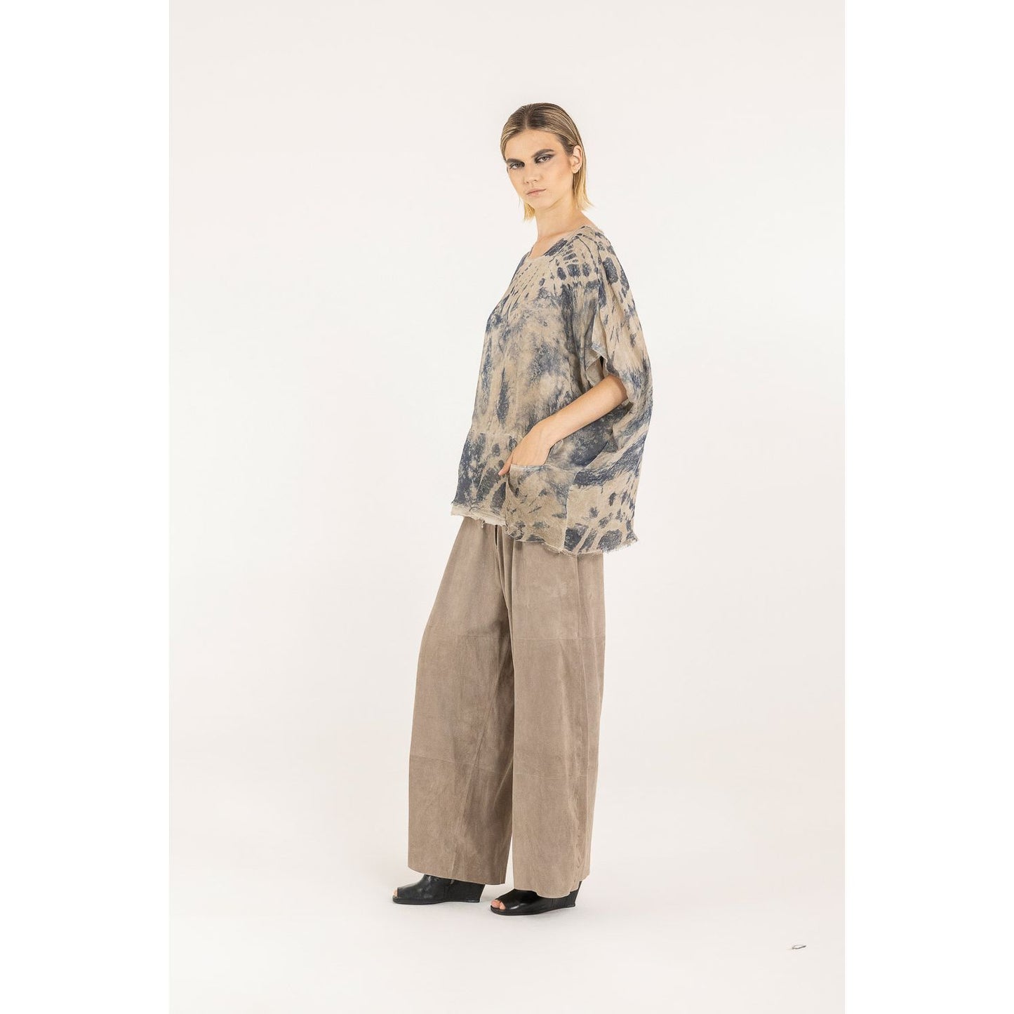 Sanctamuerte Top S277 - Sand Shell Print