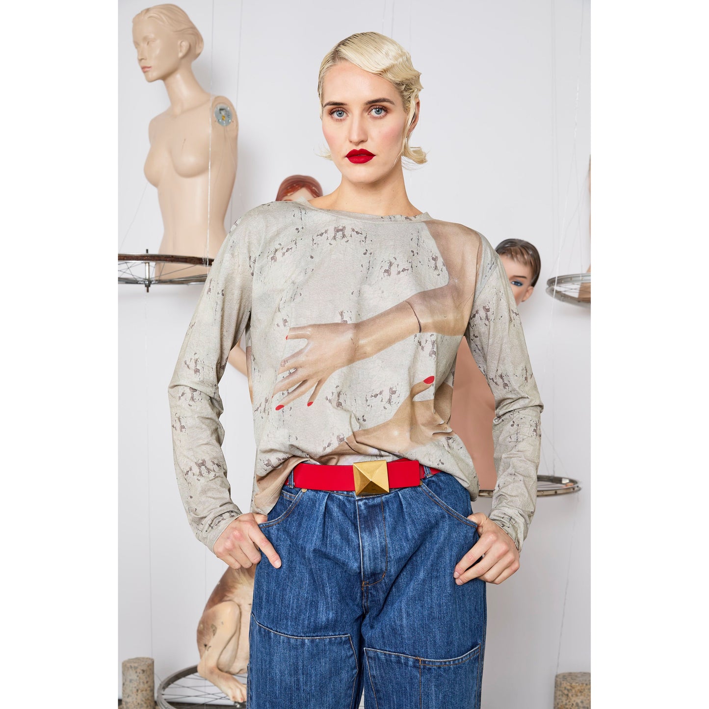 M.A Dainty Diddy Top - Hands Print