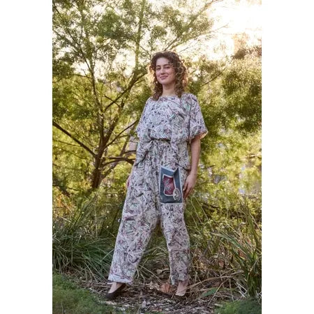 Circular By Maud Alice Dainty Rulan Top - Gum Leaves and Albums