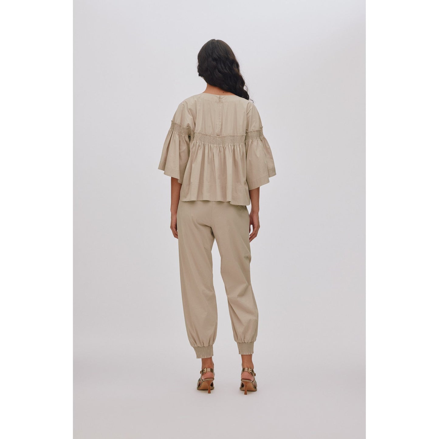 Rabens Saloner Efil Frill Sleeve Top
