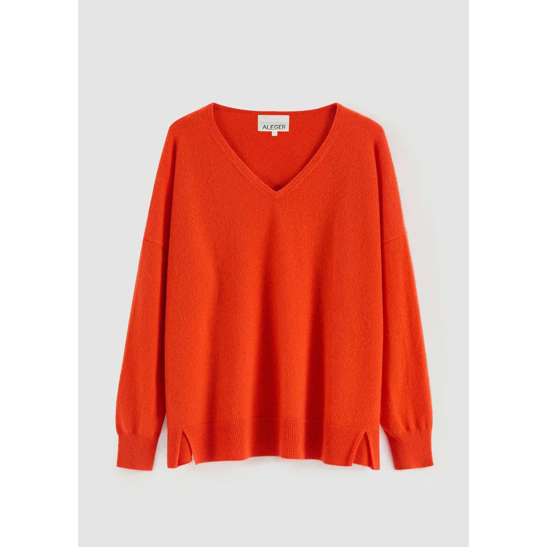 ALEGER Cashmere Blend Classic V Knit 21 - Fire