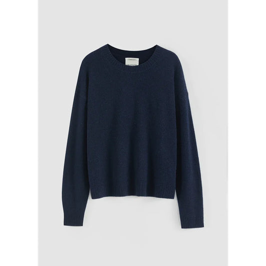 ALEGER Cashmere Featherweight Sweater 294 - French Navy