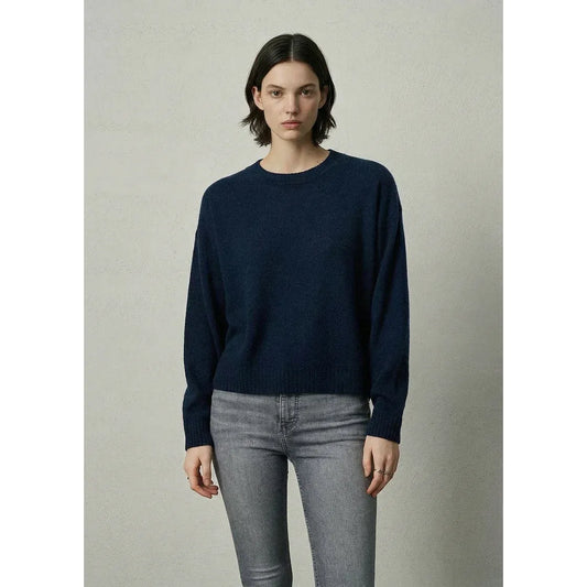 ALEGER Cashmere Featherweight Sweater 294 - French Navy