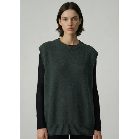 ALEGER Cashmere Blend Billie Vest 489 - Kale