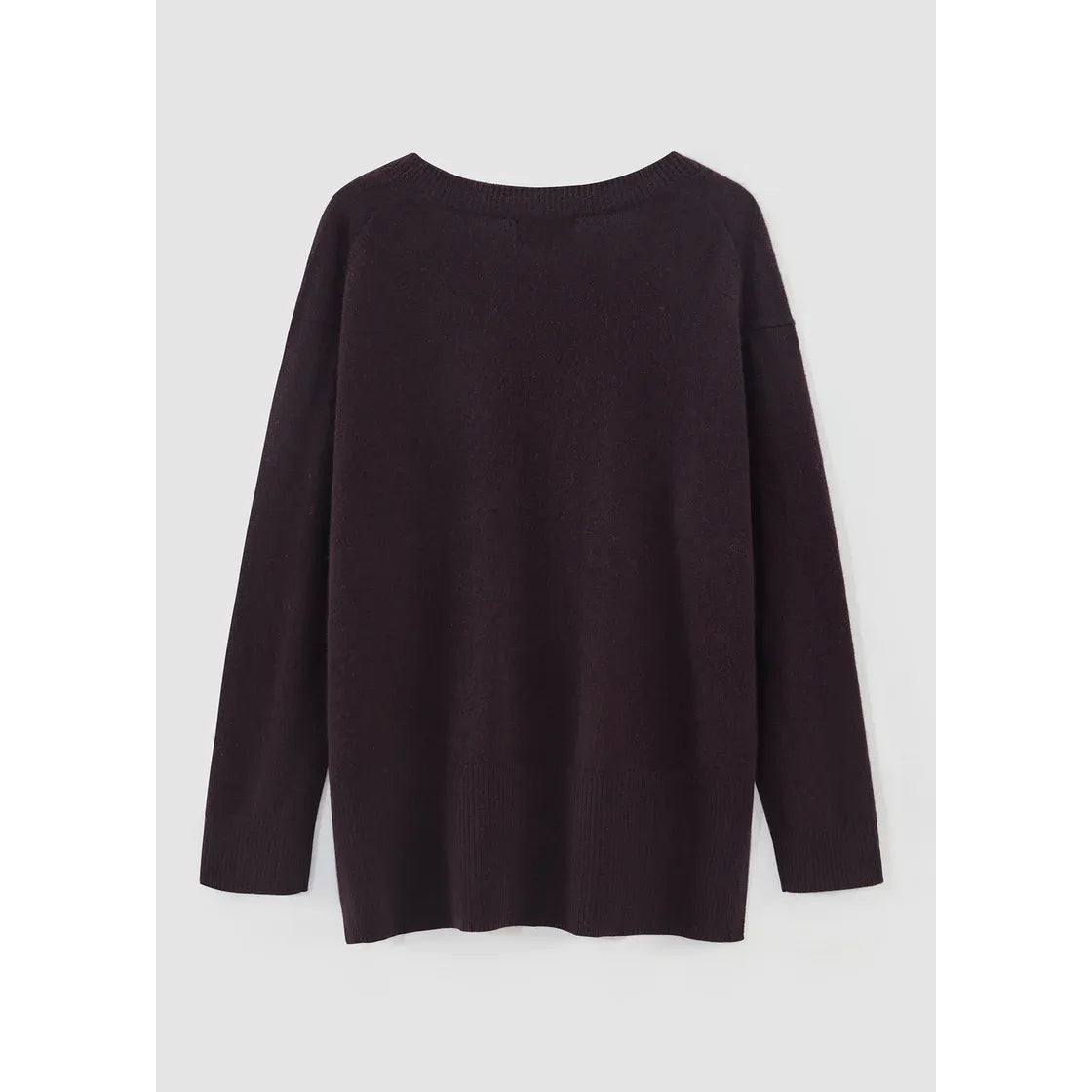 ALEGER Cashmere Gorgeous V Neck Knit 494 - Merlot